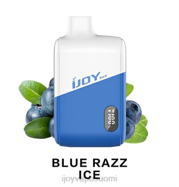 iJOY Bar IC8000 kertakäyttöinen LZF0179 sininen razz-jää iJOY bar review