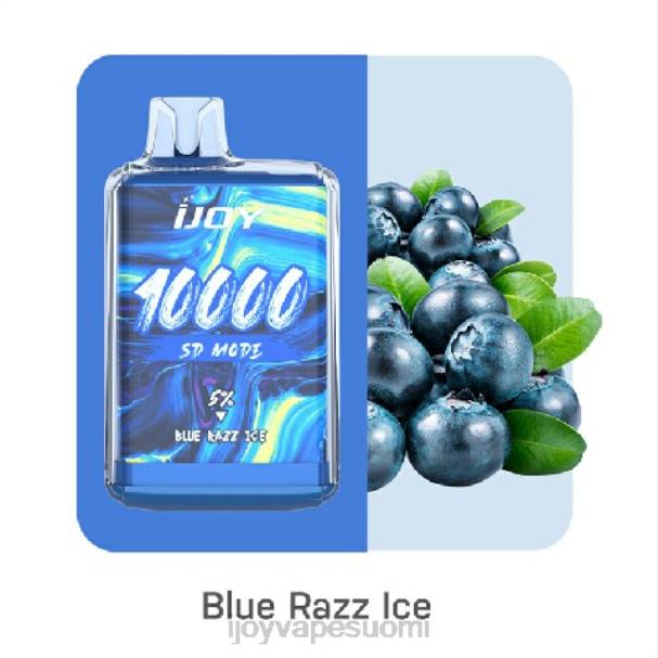 iJOY Bar SD10000 kertakäyttöinen LZF0162 sininen razz-jää iJOY vape helsinki