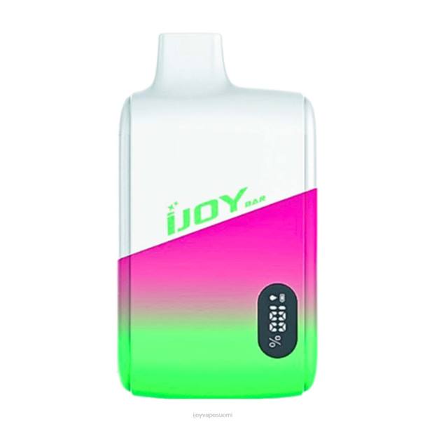 iJOY Bar Smart Vape 8000 hengitystä LZF027 valkoinen kumimainen iJOY vape review