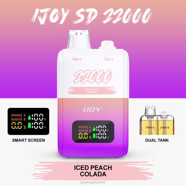iJOY SD 22000 kertakäyttöinen LZF0155 jäistä persikka-coladaa iJOY vape flavors